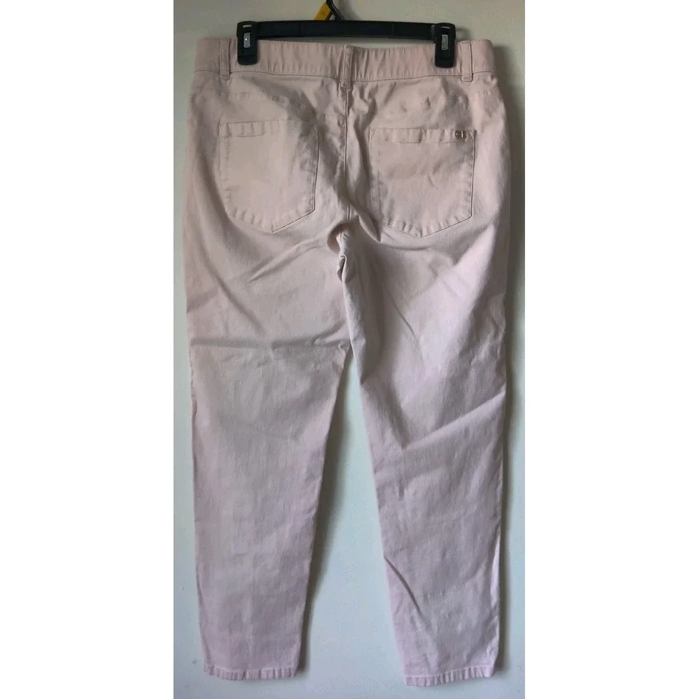 CALVIN KLEIN Blush Pink Stretch Cotton Blend Pants Size‎ 10 Pockets